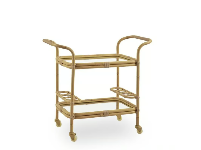 CARLO EXTERIOR - Alu-Rattan and ArtFibre bar trolley _ Sika Design